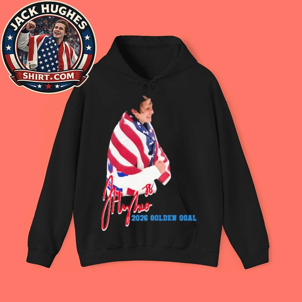 Jack Hughes USA Hockey Golden Goal 2026 Hockey Hoodie T-Shirt