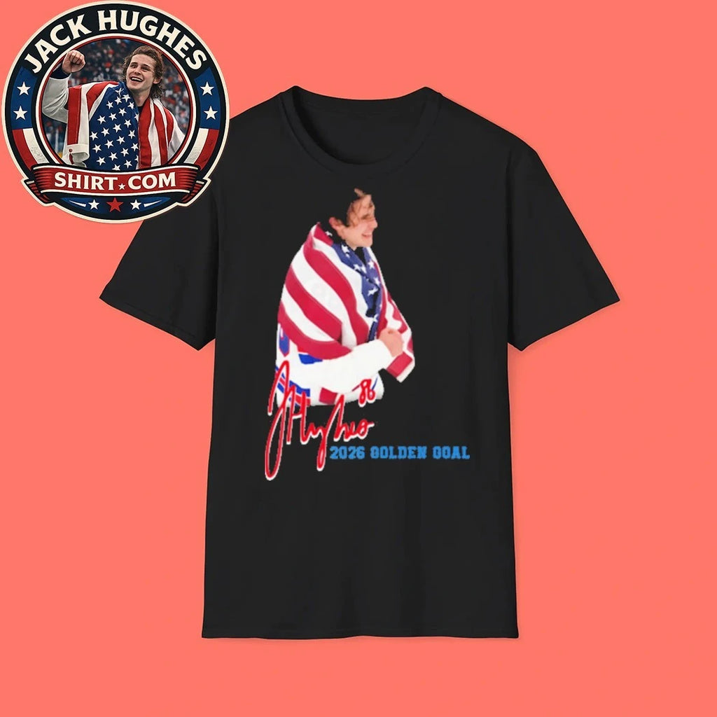 Jack Hughes USA Hockey Golden Goal 2026 Hockey Hoodie T-Shirt