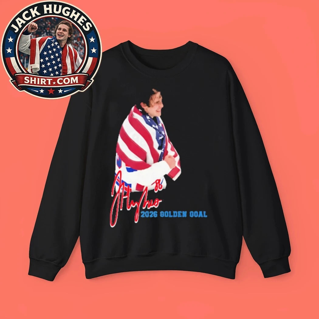 Jack Hughes USA Hockey Golden Goal 2026 Hockey Hoodie T-Shirt
