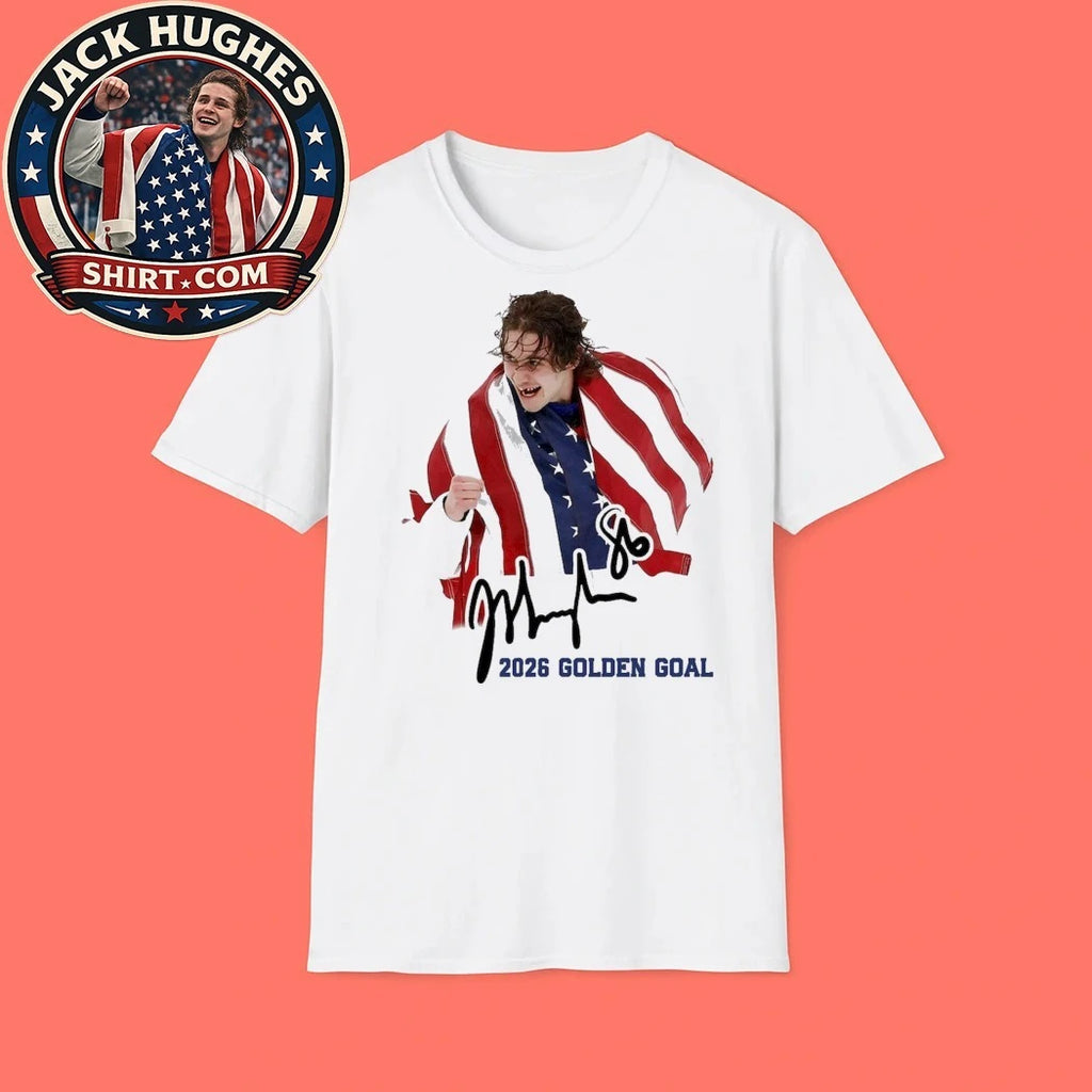 Jack Hughes USA Hockey Golden Goal 2026 Hockey Trending T-Shirt