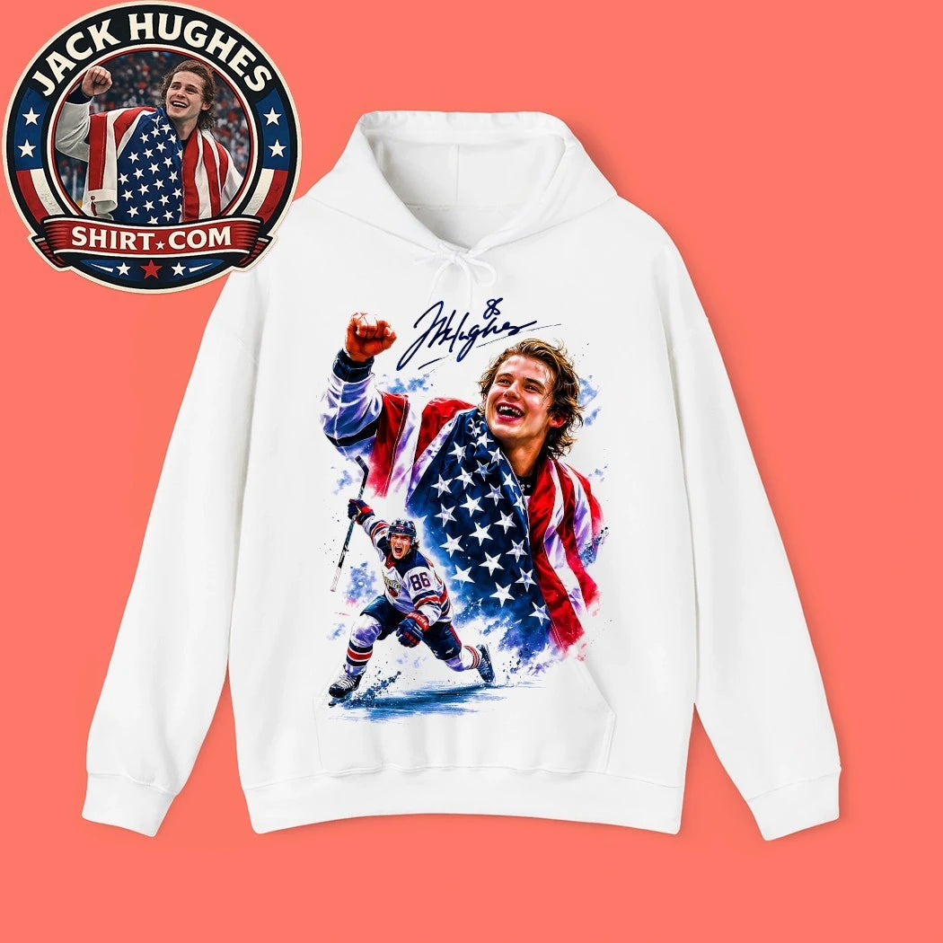Jack Hughes USA Hockey Jersey Olympic 2026 Hockey Tee Shirt