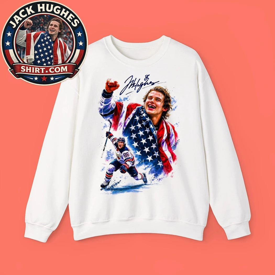 Jack Hughes USA Hockey Jersey Olympic 2026 Hockey Tee Shirt