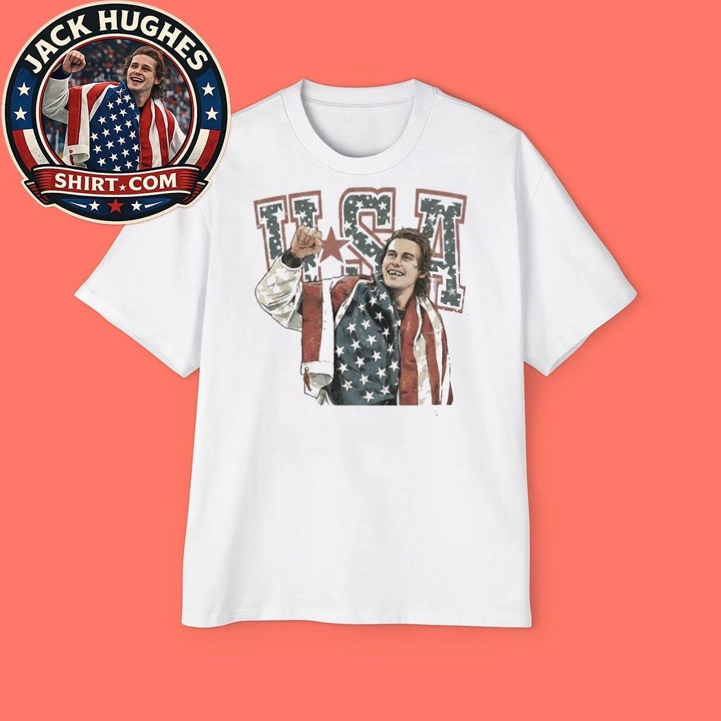 Jack Hughes Usa Gold Hockey 2026 Hoodie Shirt