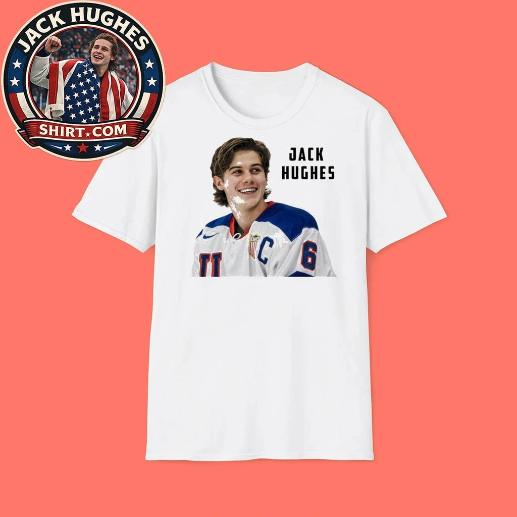 Jack Hughes Usa Gold Hockey Graphic T-Shirt