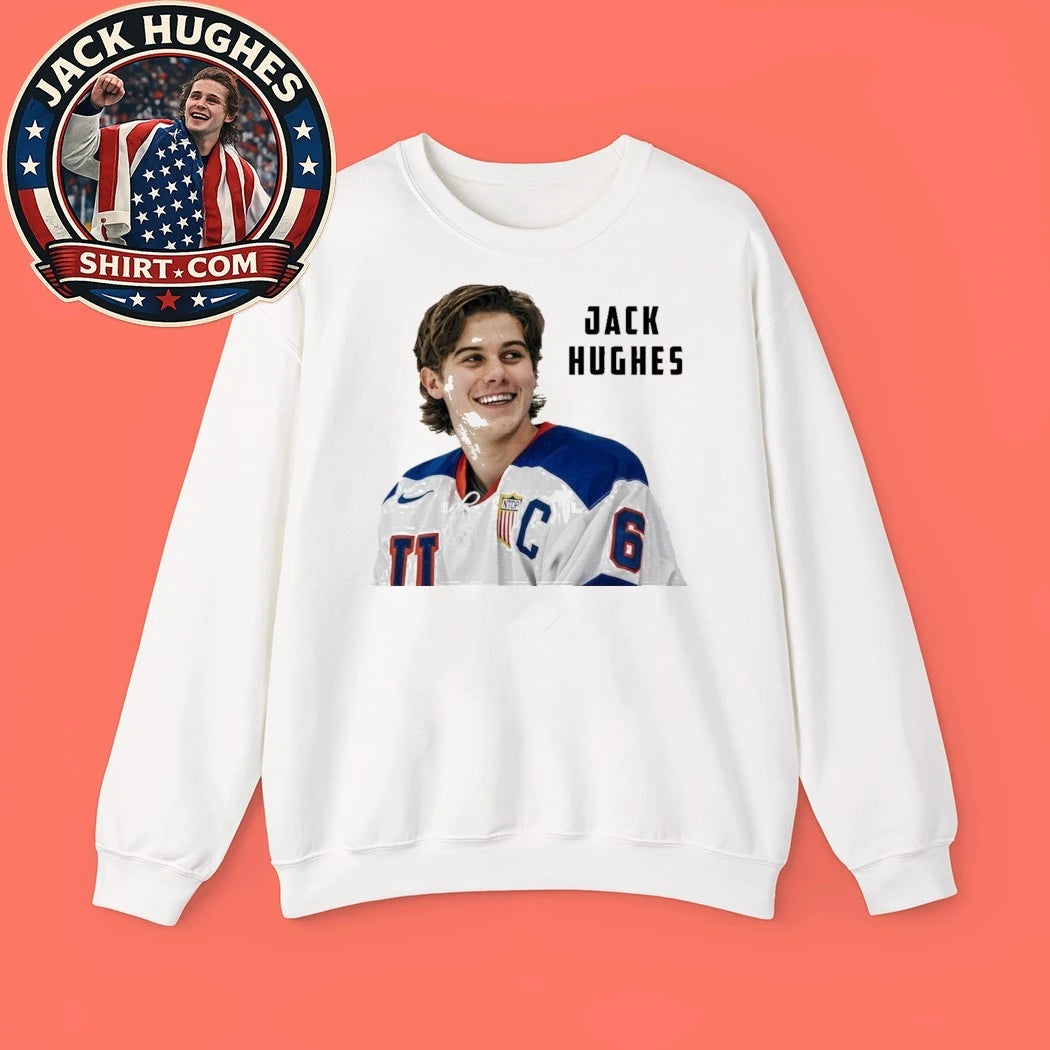 Jack Hughes Usa Gold Hockey Graphic T-Shirt