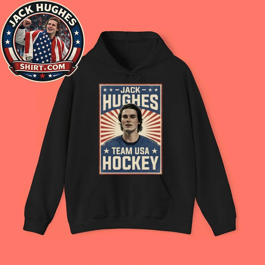 Jack Hughes Usa Hockey 2026 Olympics Champions New T-Shirt