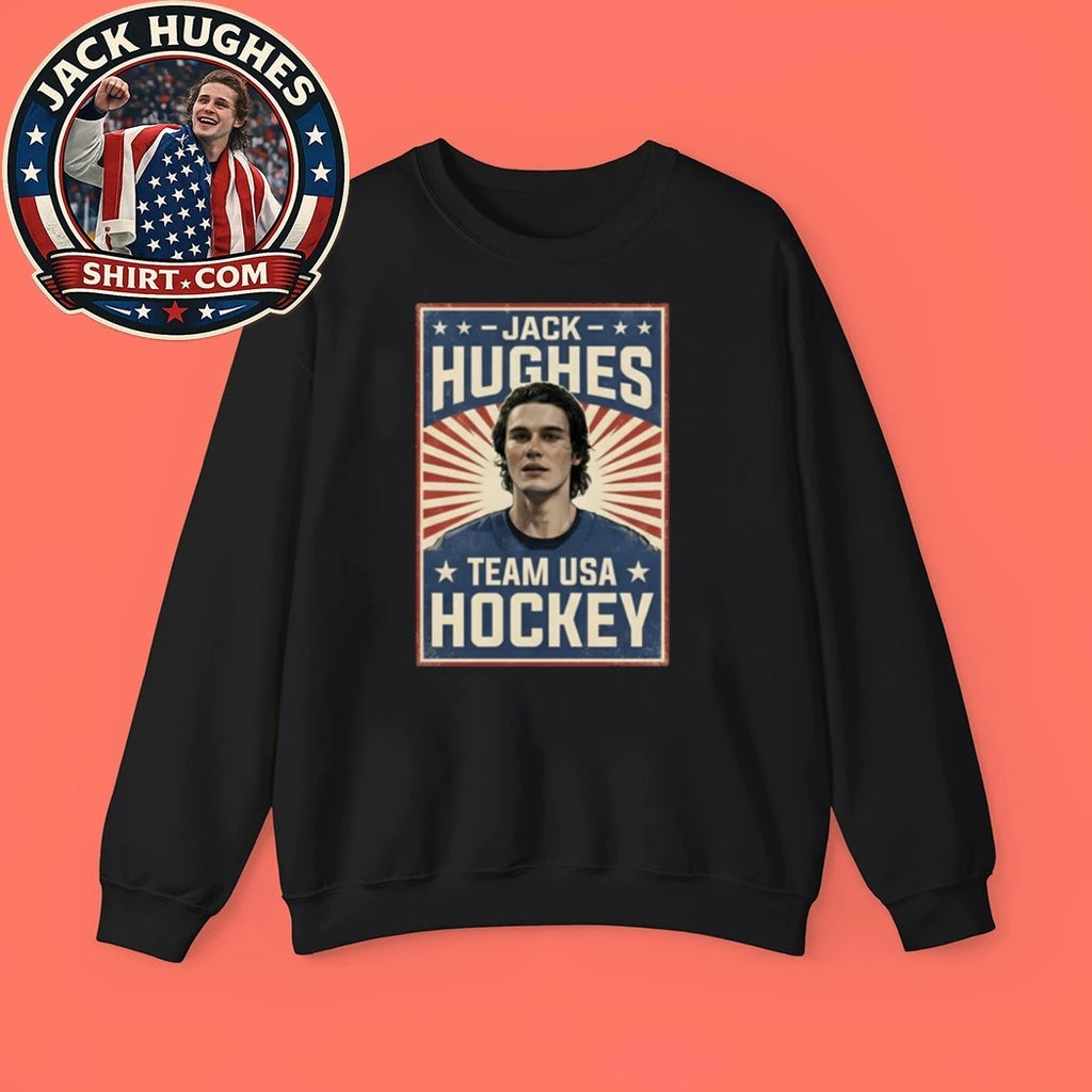 Jack Hughes Usa Hockey 2026 Olympics Champions New T-Shirt