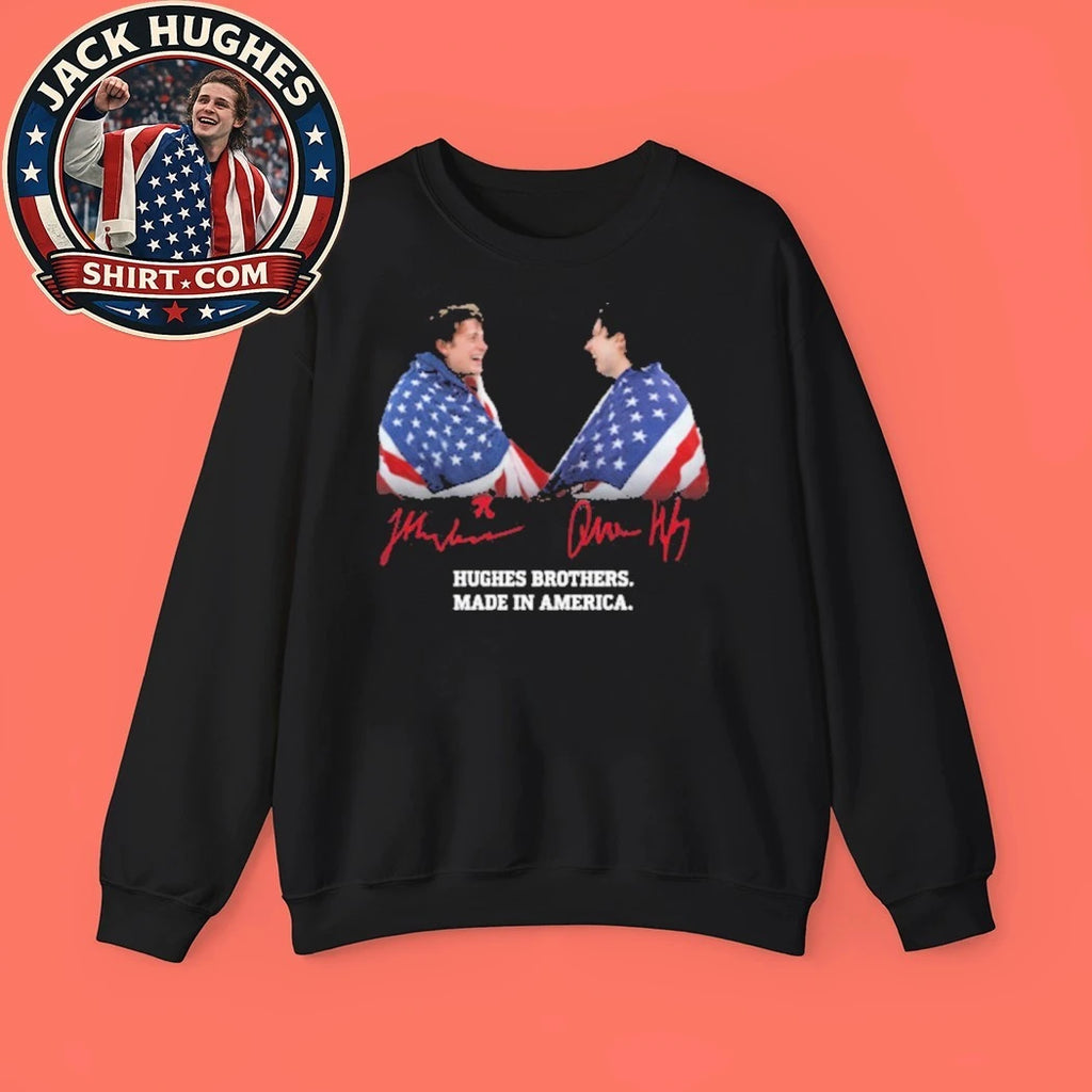 Jack Hughes Usa Hockey Champions Made in America Signature Shirt