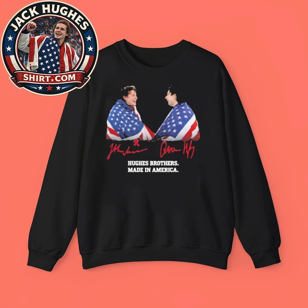 Jack Hughes Usa Hockey Champions Made in America Signature Shirt