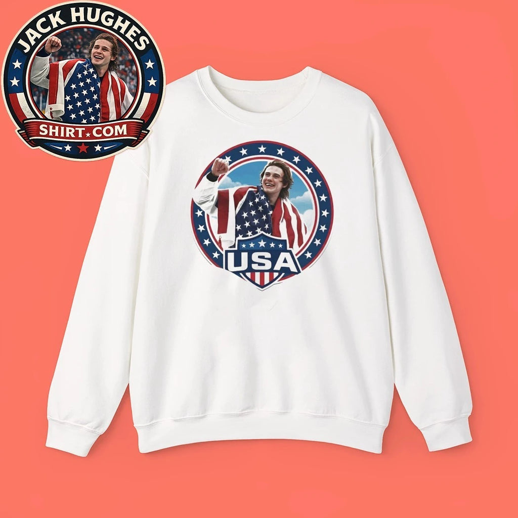 Jack Hughes Usa Hockey Fan Graphic T-Shirt
