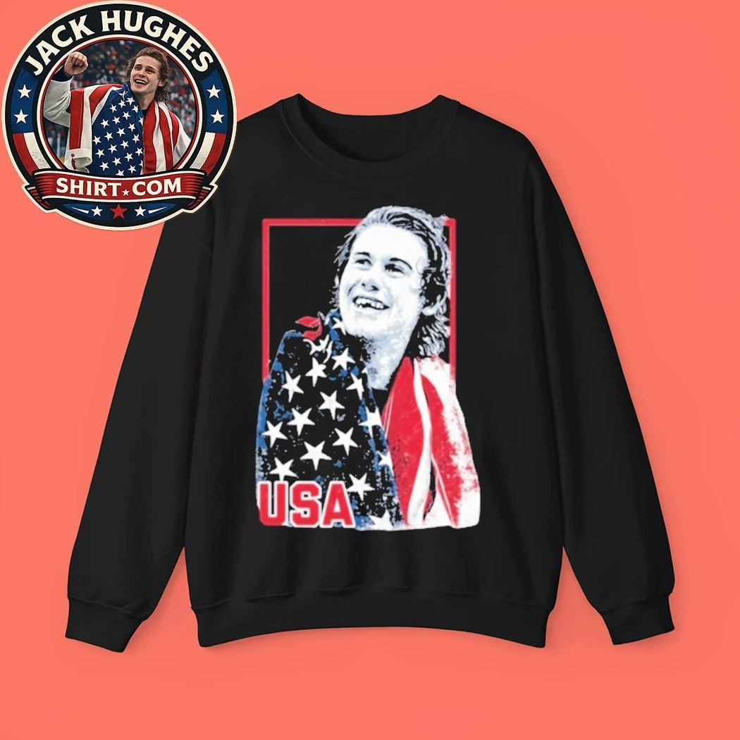 Jack Hughes Usa Olympic Gold Hockey 2026 Shirt