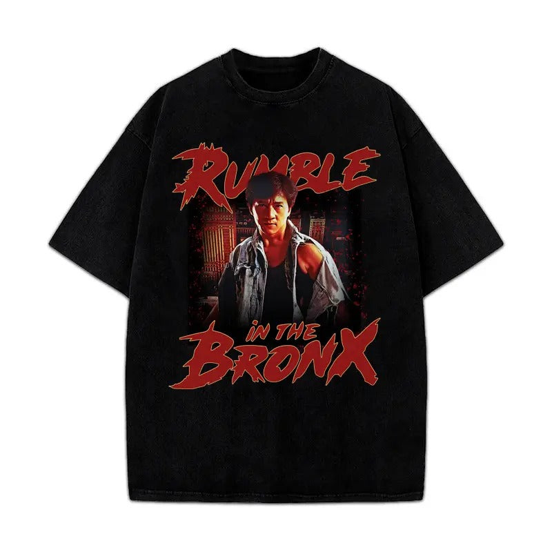 Jackie Chan Rumble In The Bronx Hong Kong Movie Vintage 90's T-Shirt Cotton Menswear Hoodie, Sweatshirt | HypeCrazeTee.com