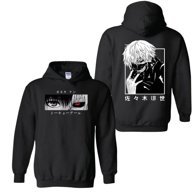 Japanese Anime Kaneki Ken Shirt Tokyo Ghoul Hoodie Men Kawaii Manga Graphic Tees Fashion Hoodie