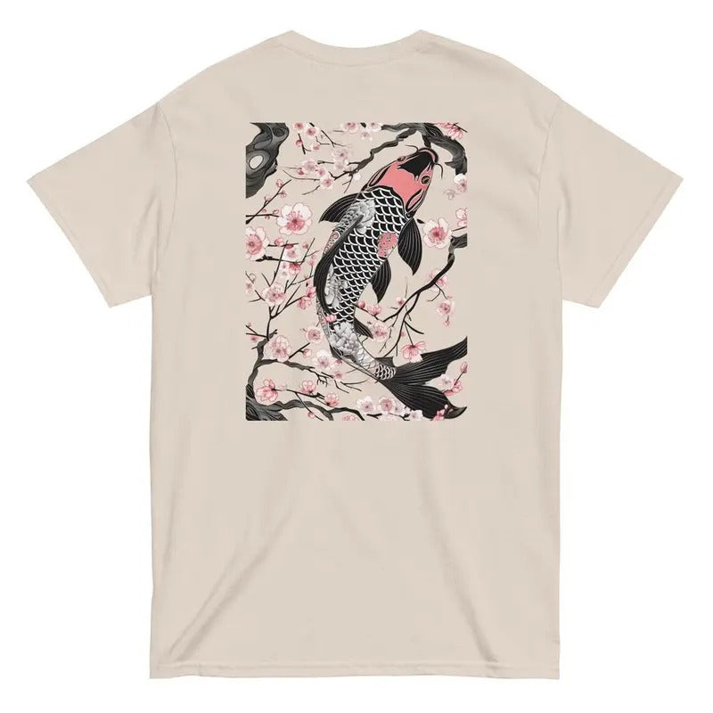 Japanese Koi and Cherry Blossom Shirt Hoodie, Sweatshirt | HypeCrazeTee.com