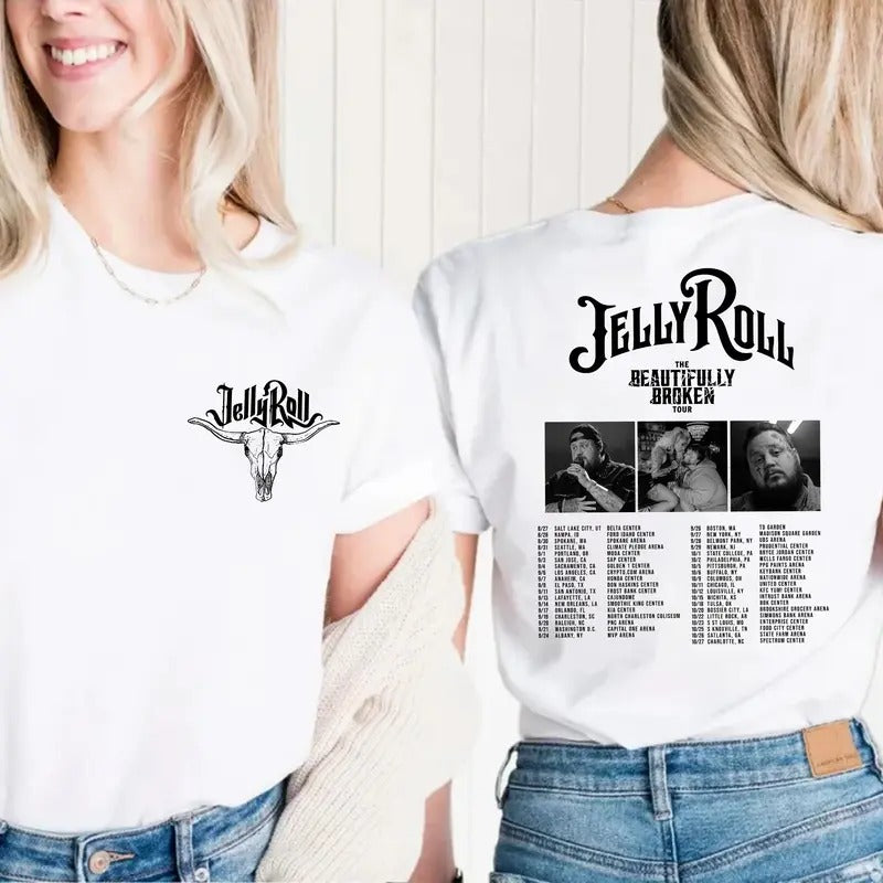 JeIIy R0ll Tour 2024 Two Sides Graphic Tee, Concert Outfit, Fan Merch, Country Music, Unisex Short Sleeve Tee Shirt,...