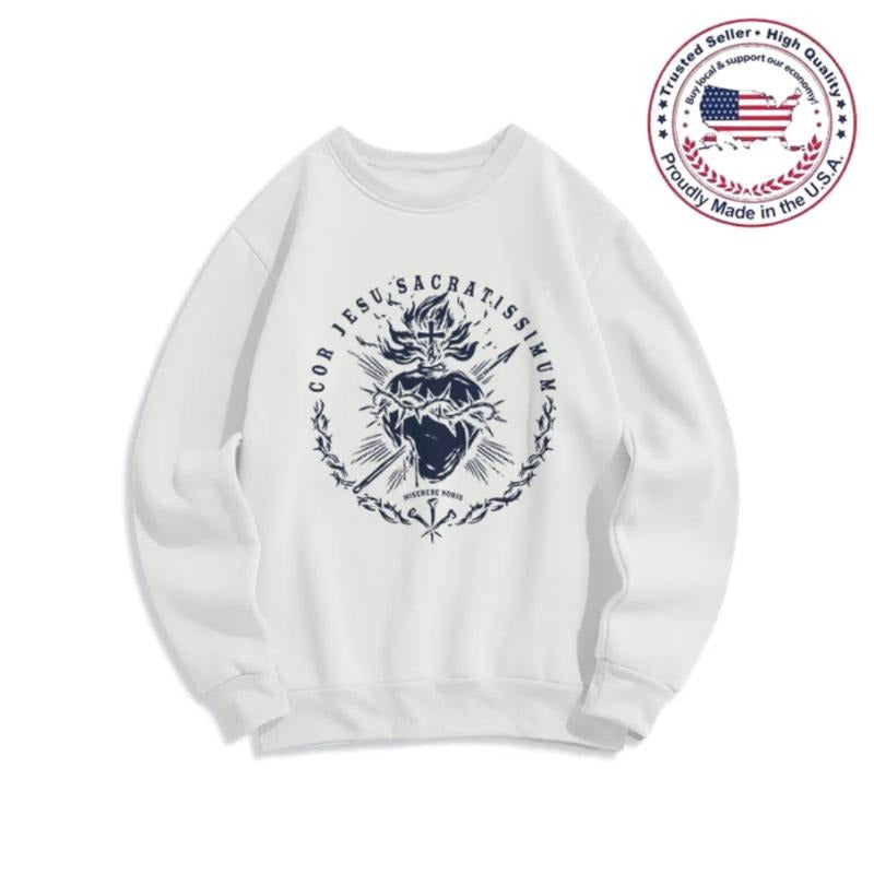 Jesus Christian Sweatshirt Unisex Bible Verse Printed Women Tops Vintage Jesus Religious Minimalist Christian Apparel...
