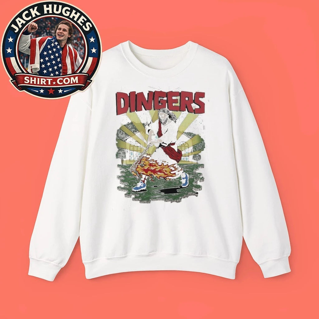 Jesus Dingers Baseball Sunburst Shirt