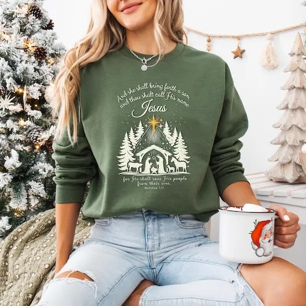 Jesus Is The Reason For The Season Sweatshirt, Christmas Christian Gift, Religious Christian Christmas Faith Shirt,...