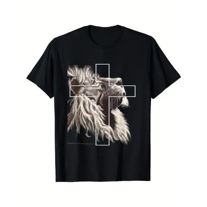 Jesus Lion Of Judah T-Shirt, Men's T-Shirt Made in USA Hoodie, Sweatshirt | HypeCrazeTee.com