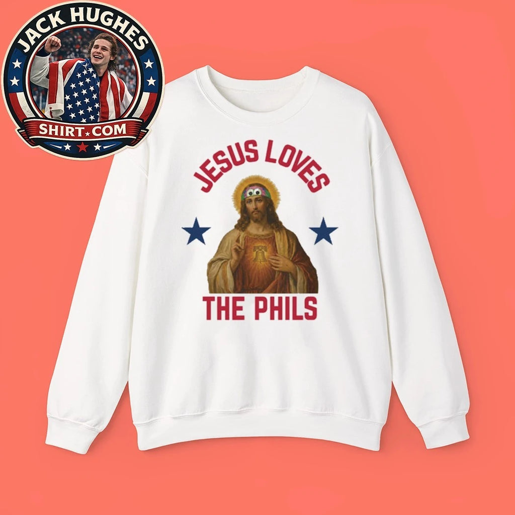 Jesus Loves The Phillies Philadelphia Phillies Heart Bell 2026 Shirt