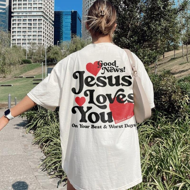 Jesus Loves You Shirt Christian Mental Health Shirts Preppy Faith Based Clothing Christian Clothes Religious Indie...