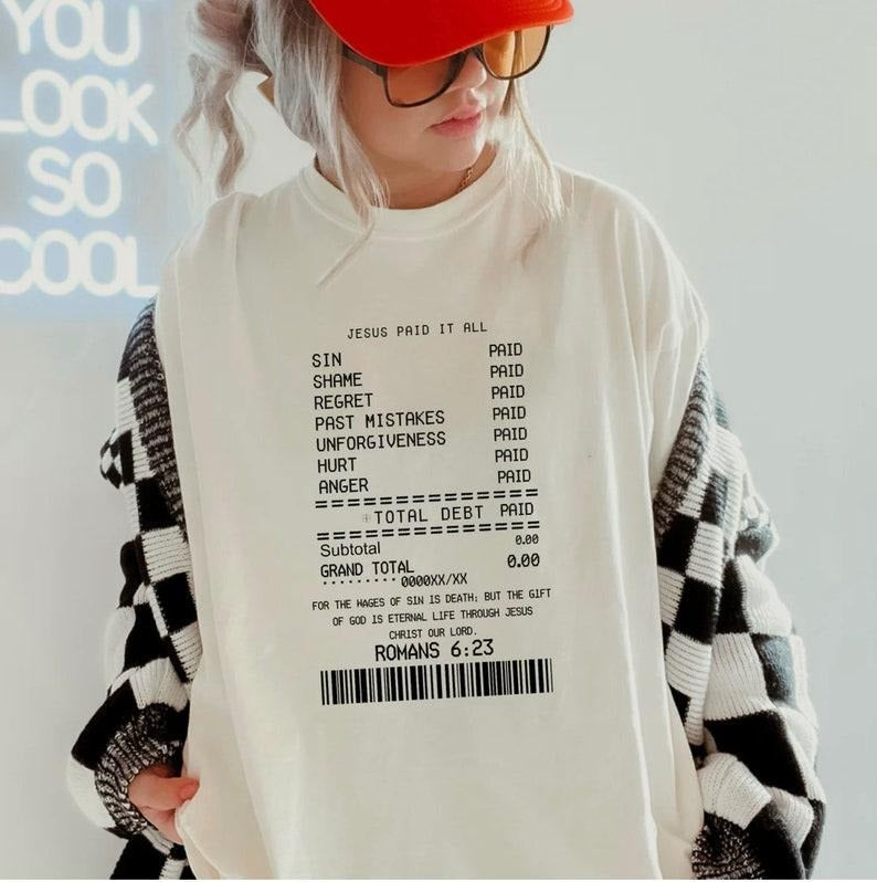 Jesus Paid It All price list  T-shirt, sweater and Hoodie Sweatshirt | HypeCrazeTee.com