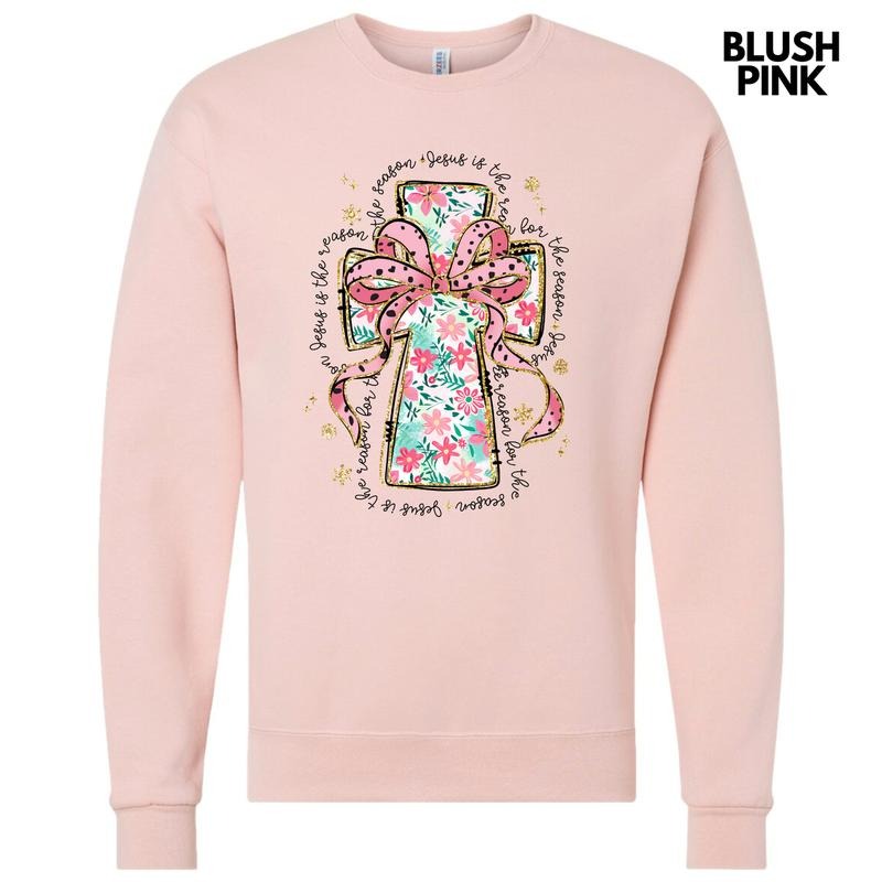Jesus Season Floral Cross  Sweatshirt 'NLB' T-Shirts, Hoodie | HypeCrazeTee.com