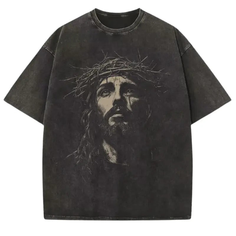Jesus Shirt, Christian Streetwear Religious Gift for Him or Her Faith Apparel, Washed Unisex Tee Jesus Christ Church Wear...