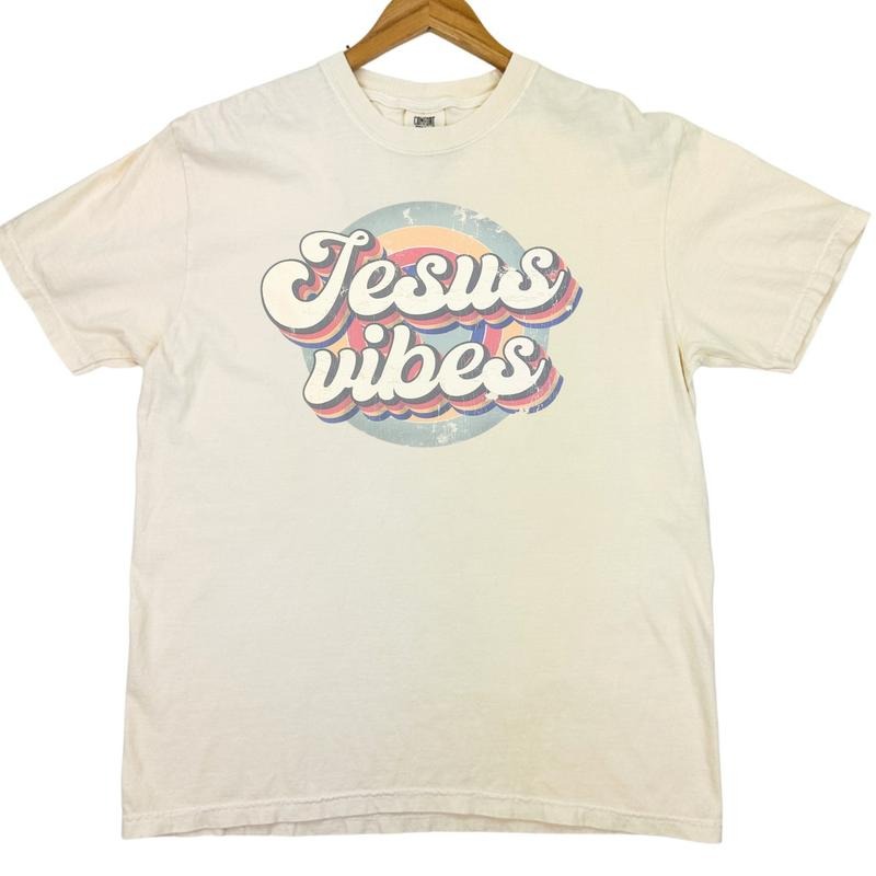 Jesus Vibes Retro Comfort Colors T-Shirt Hoodie, Sweatshirt | HypeCrazeTee.com