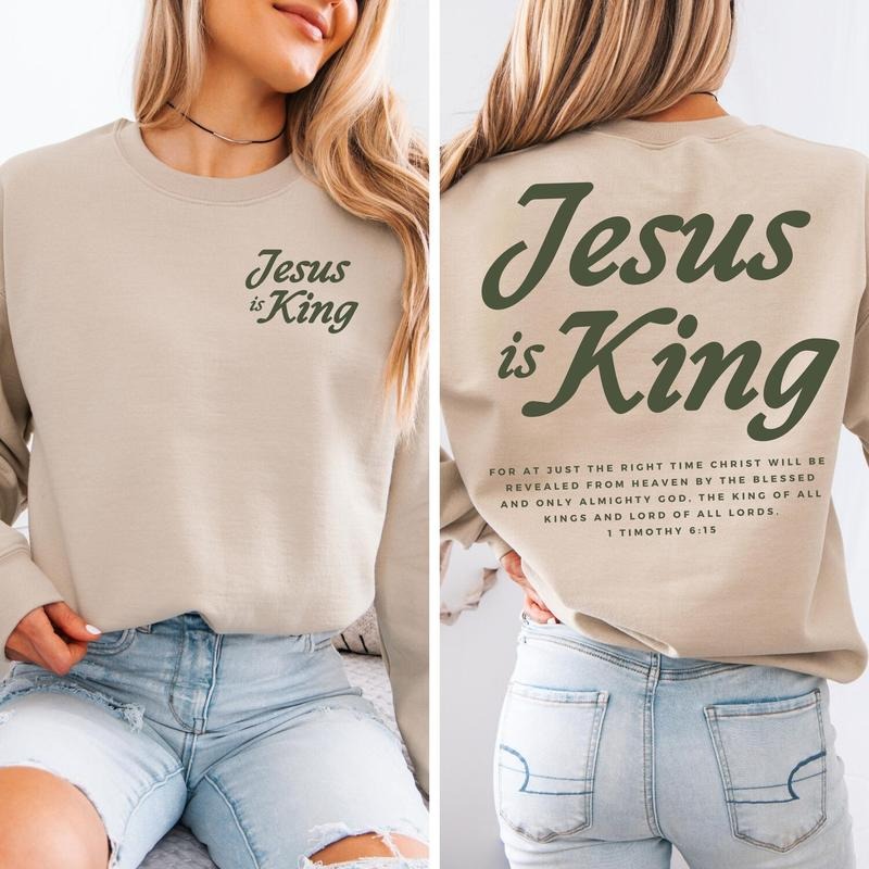 Jesus is King Hoodie, Jesus Hoodie, Jesus Sweatshirt, Christian Apparel, Christian Merch, Christian Streetwear, Unisex...