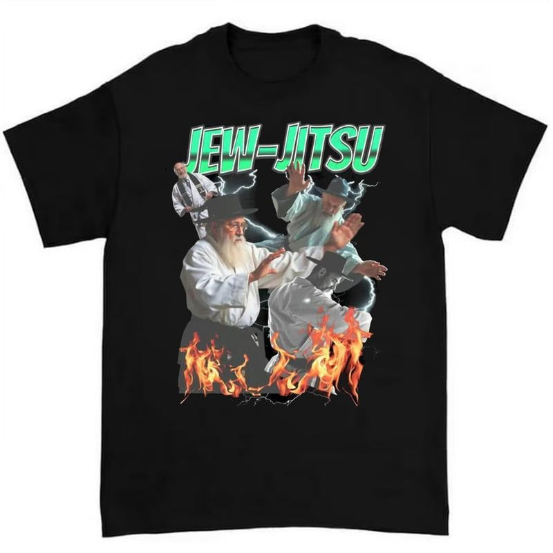 Jewish Meme Shirt Featuring Jew-Jitsu Tee Perfect for Ironic and Y2K Humor Fans Hoodie, Sweatshirt | HypeCrazeTee.com