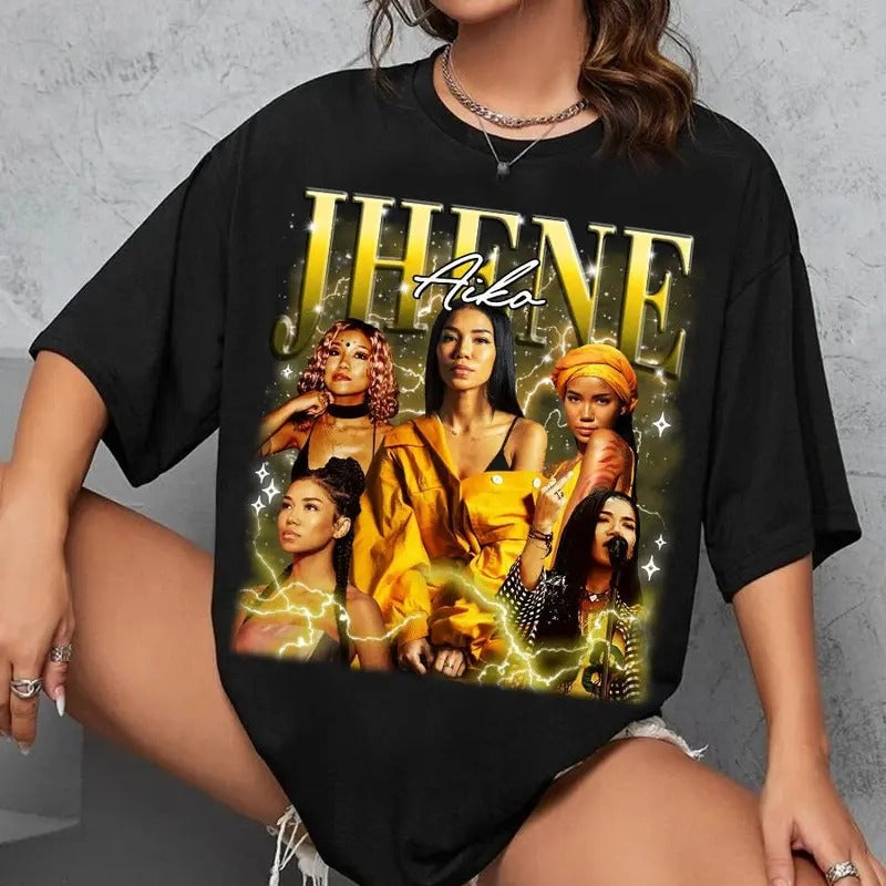 Jhene Aiko Bootleg Graphic T-shirts, Retro Jhene Aiko Hoodie, Jhene Aiko, Jhene Aiko Gifts Sweatshirt | HypeCrazeTee.com