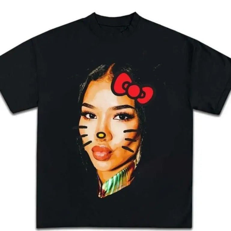 Jhene Kitty Big Face T-shirt, Rap Hip Hop Tee Hoodie, Sweatshirt | HypeCrazeTee.com