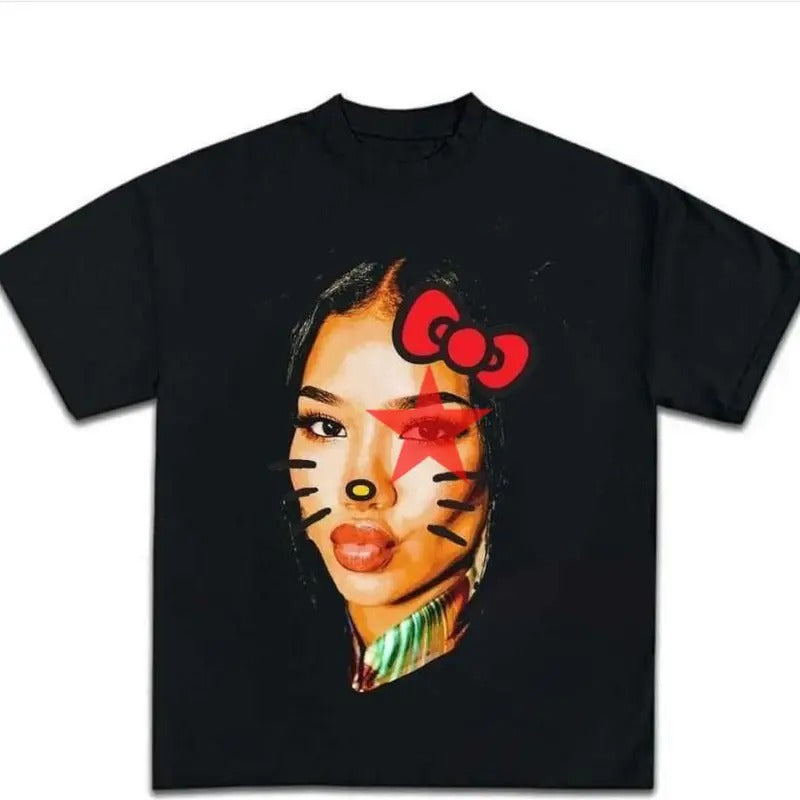 Jhene Kitty Red Big Face T-shirt, Rap Hip Hop Tee Hoodie, Sweatshirt | HypeCrazeTee.com