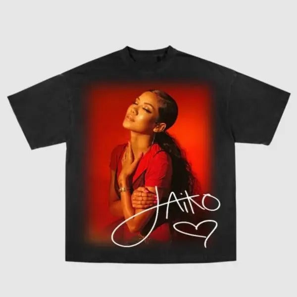 Jhene Love Tee: Unisex Heavy Cotton Classic Fit Crew Neck Graphic T-Shirt by Gildan 5000 Hoodie, Sweatshirt