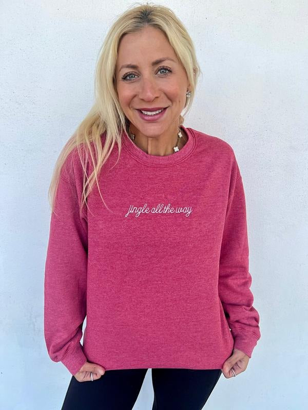 Jingle All The Way Embroidered Sweatshirt T-Shirts, Hoodie | HypeCrazeTee.com