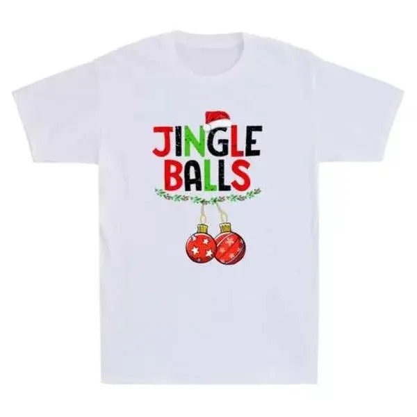 Jingle Balls And Tinsel Tits Funny Christmas Couple Family Xmas Vintage T-Shirt Cotton Fit Hoodie, Sweatshirt