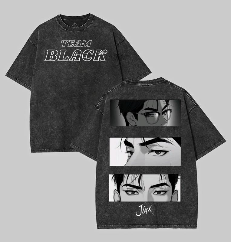 Jinx Manhwa Vintage Washed Graphic Tee Unisex Heavyweight Soft Cotton T-Shirt, BL Korean Steetwear Tshirt, BL Clothing...