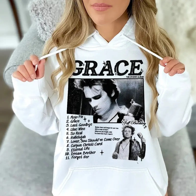 Jjeff Vintage Bbuckley Hoodie, Alternative Rock, Indie Sweatshirts, Unisex Sweater Pullover Tee | HypeCrazeTee.com