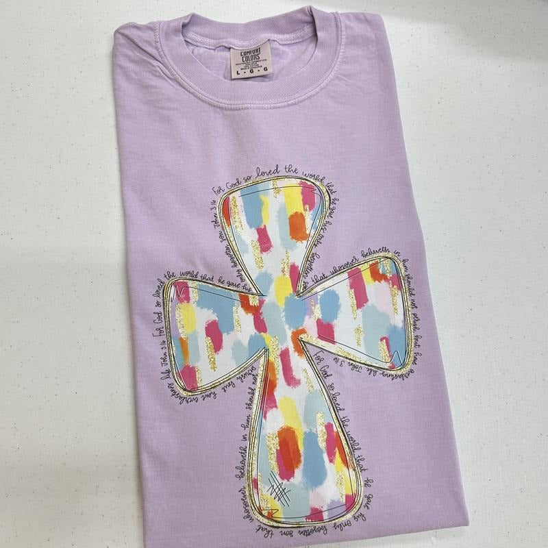 John 3:16 Cross Comfort Colors T-Shirt Hoodie, Sweatshirt | HypeCrazeTee.com
