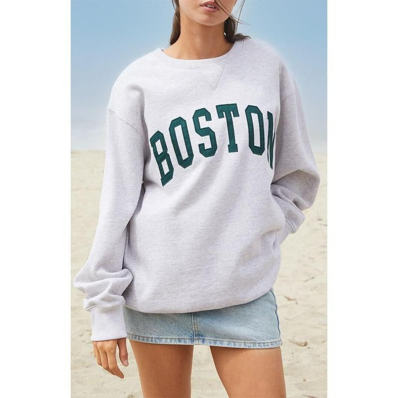 John Galt Women's Boston Erica Crew Neck Sweatshirt T-Shirts, Hoodie | HypeCrazeTee.com
