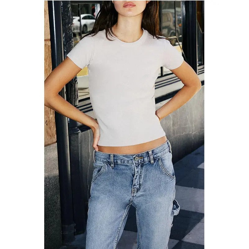 John Galt Women's Cream Hailie Basic T-Shirt Hoodie, Sweatshirt | HypeCrazeTee.com