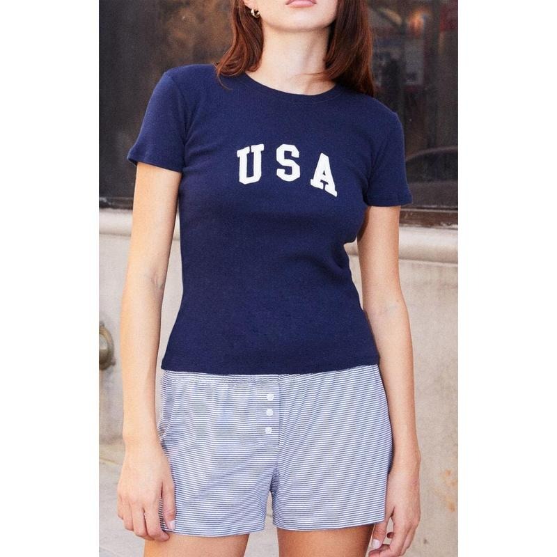 John Galt Women's Emma USA T-Shirt - Multicolor Hoodie, Sweatshirt | HypeCrazeTee.com