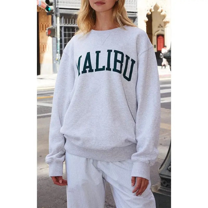 John Galt Women's Erica Malibu Crew Neck Sweatshirt T-Shirts, Hoodie | HypeCrazeTee.com