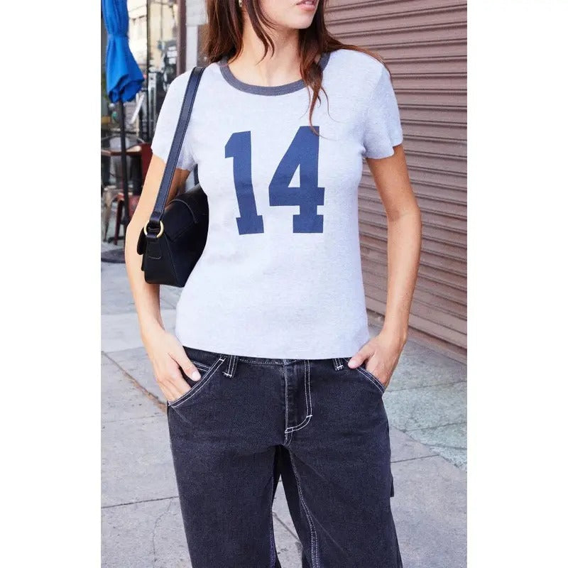 John Galt Women's Hailie 14 Ringer T-Shirt - Multicolor Hoodie, Sweatshirt | HypeCrazeTee.com