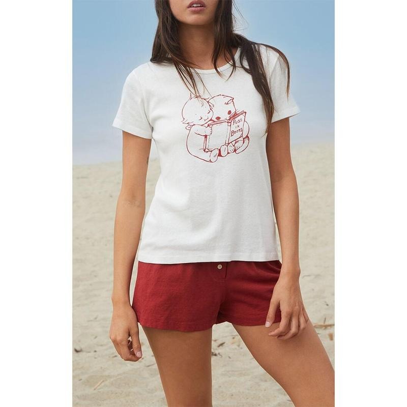 John Galt Women's Hailie Puss In Boots T-Shirt - Multicolor Hoodie, Sweatshirt | HypeCrazeTee.com