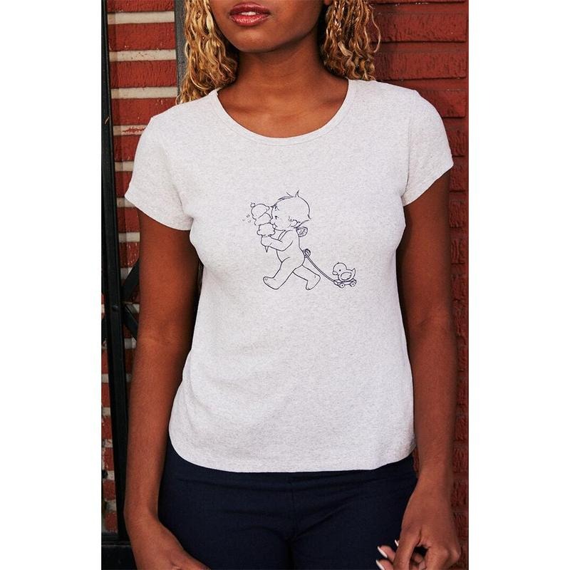 John Galt Women's Ice Cream Hailie Baby T-Shirt - Multicolor Hoodie, Sweatshirt | HypeCrazeTee.com