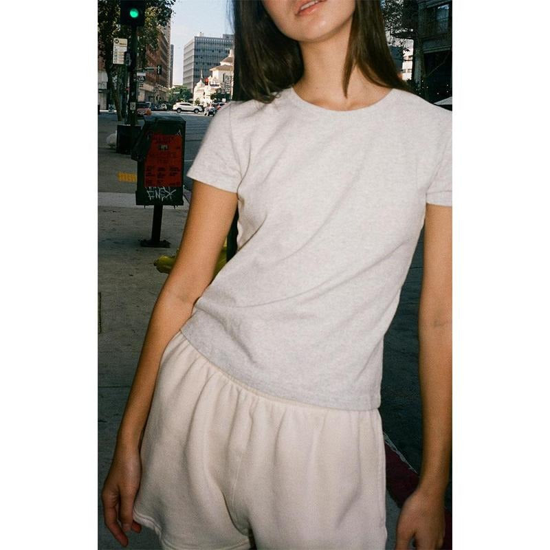 John Galt Women's Silver Basic Crew Neck T-Shirt Hoodie, Sweatshirt | HypeCrazeTee.com