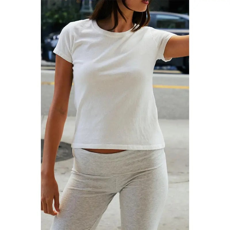 John Galt Women's White Basic Crew Neck T-Shirt Hoodie, Sweatshirt | HypeCrazeTee.com