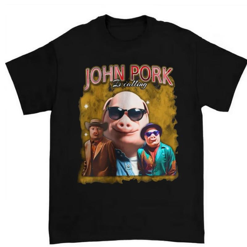 John Pork Is Calling T Shirt Funny Meme Design for Humor and Pig Lovers Hoodie, Sweatshirt | HypeCrazeTee.com